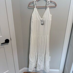 NWT L*Space White Textured Maxi Dress